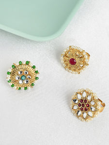 Combo Of 3 Traditional Adjustable Finger Ring